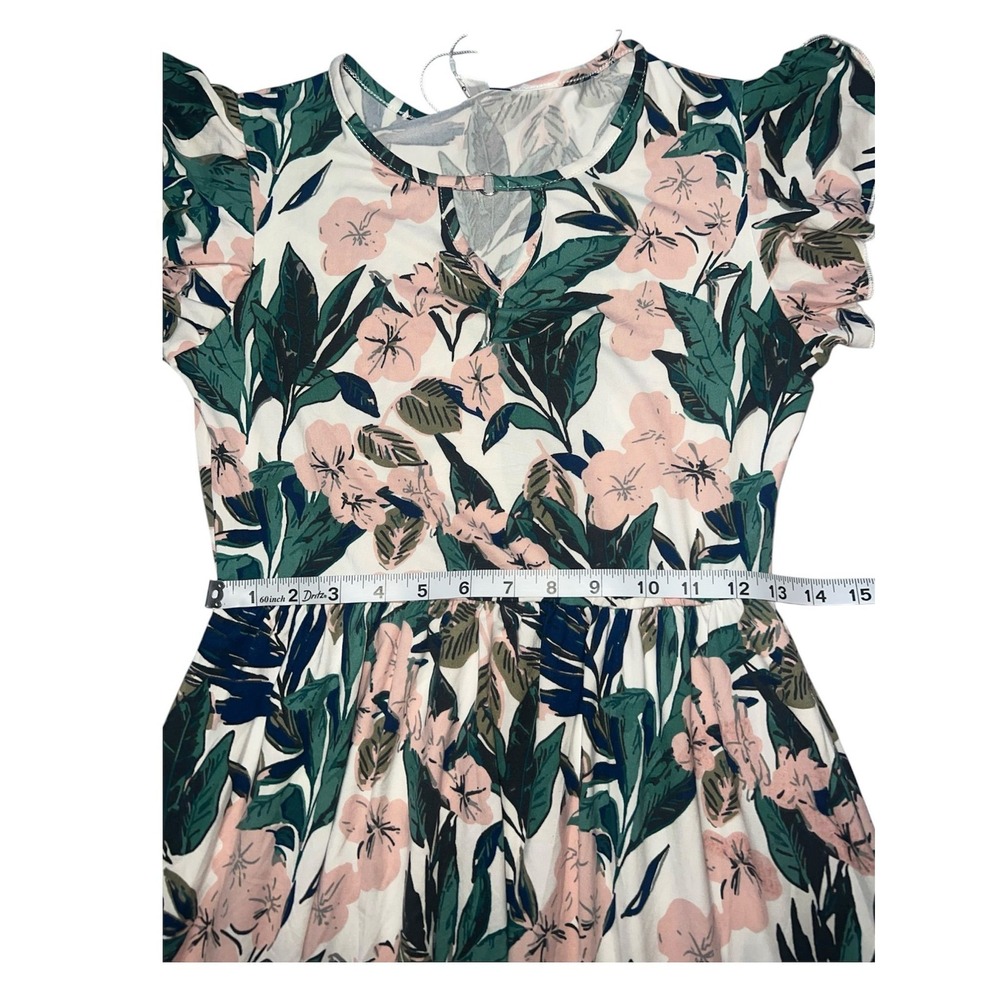 156.- Summer dress woman's small NWT, floral w/ pockets - Picture 4 of 5